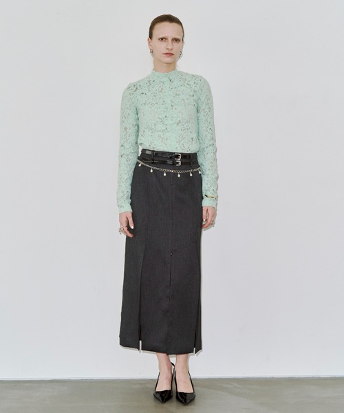 JOSE MOON（ジョゼムーン）の「INSIDE TIGHT SKIRT/インサイドタイトスカート（スカート・レディース・グレー/アイボリー・36/38）」の6枚目の写真