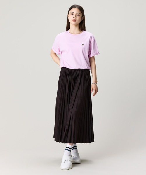 LACOSTE(ラコステ)の「ネームジャカード ウエストプリーツロングスカート(スカート・レディース・ブラウン/ネイビー・L/M/S/XS)」の16枚目の写真