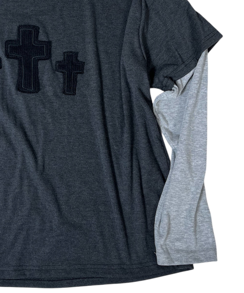 SK8ER ROCK（スケーターロック）の「Cross Soft Layered T-Shirt ((charcoal*gray))（Tシャツ/カットソー・レディース・その他・FREE）」の2枚目の写真