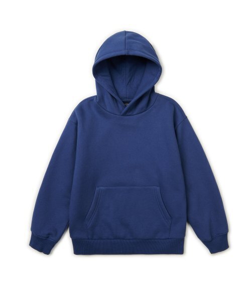 MUSINSA STANDARD KIDS（ムシンサスタンダードキッズ）の「起毛オーバーサイズフードパーカースウェットシャツ[ダスティブルー]（パーカー・レディース・その他・120/110/100/130）」の2枚目の写真