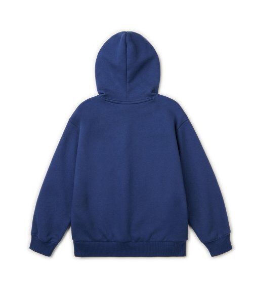 MUSINSA STANDARD KIDS（ムシンサスタンダードキッズ）の「起毛オーバーサイズフードパーカースウェットシャツ[ダスティブルー]（パーカー・レディース・その他・120/110/100/130）」の3枚目の写真