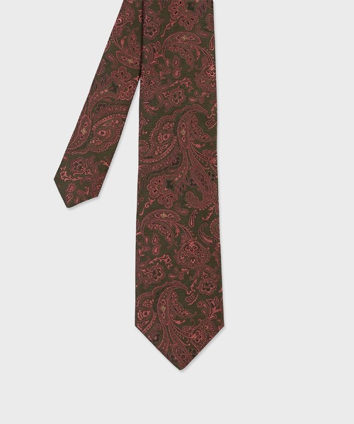 【美品】PaulSmith/ブリティッシュコレクション　ジャケット　ペイズリー フラワーポイント ペイズリー タイ【160074 552MJ】（ネクタイ）｜Paul