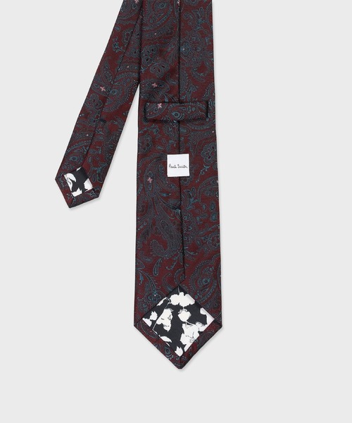 【美品】☆Paul Smith☆ペイズリー☆花柄☆ドット☆光沢☆ フラワーポイント ペイズリー タイ【160074 552MJ】（ネクタイ）｜Paul