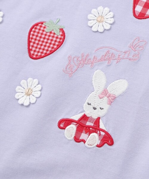 SLAP SLIP(スラップスリップ)の「肩フリル7分丈天竺Tシャツ(80~130cm)(Tシャツ/カットソー・キッズ・ブルー/ホワイト・90cm/80cm/130cm/110cm/120cm/100cm)」の17枚目の写真