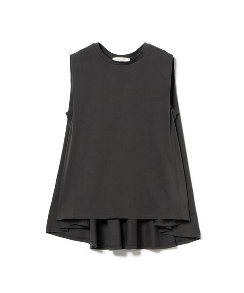 Demi-Luxe BEAMS（デミルクス ビームス）の「コットン バックフレア ノースリーブ プルオーバー［接触冷感］（Tシャツ/カットソー・レディース・ホワイト/チャコールグレー/サックスブルー・ONE SIZE）」の14枚目の写真