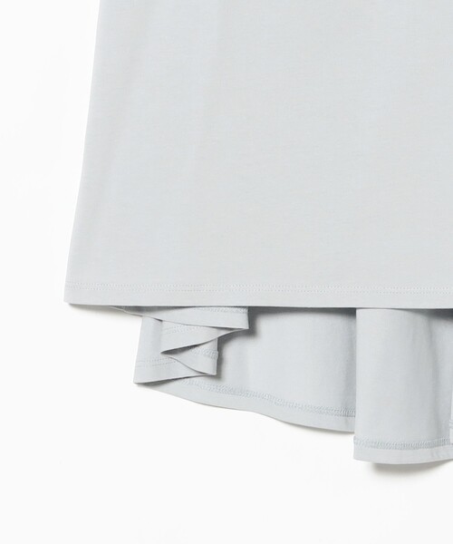Demi-Luxe BEAMS（デミルクス ビームス）の「コットン バックフレア ノースリーブ プルオーバー［接触冷感］（Tシャツ/カットソー・レディース・ホワイト/チャコールグレー/サックスブルー・ONE SIZE）」の8枚目の写真