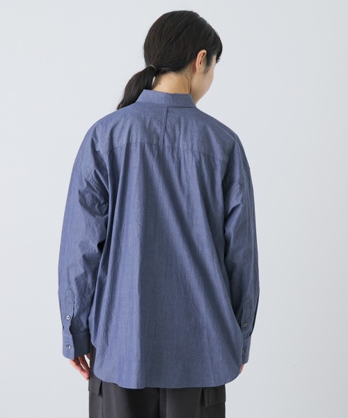 かぐれ（カグレ）の「ハイツイストコットンレギュラーシャツ（シャツ/ブラウス・レディース・ネイビー/ブルー・FREE）」の17枚目の写真