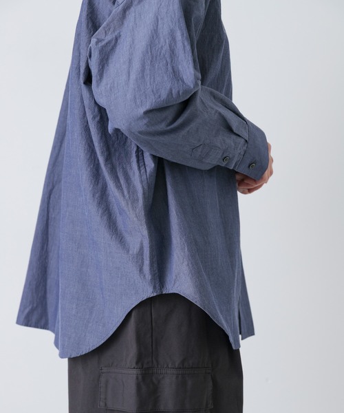かぐれ（カグレ）の「ハイツイストコットンレギュラーシャツ（シャツ/ブラウス・レディース・ネイビー/ブルー・FREE）」の19枚目の写真