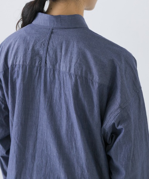 かぐれ（カグレ）の「ハイツイストコットンレギュラーシャツ（シャツ/ブラウス・レディース・ネイビー/ブルー・FREE）」の20枚目の写真