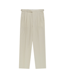 BELLIEF（ベリーフ）の「Essential Wool Gabardine Adjust Twill 2-Pleated Relaxed Trousers (Beige)（スラックス）」