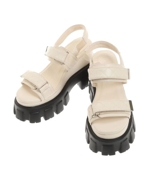 EATME（イートミー）の「キルティングベルトサンダル（サンダル・レディース・ブラック/アイボリー・LARGE/MEDIUM/SMALL）」の20枚目の写真