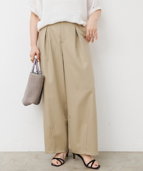 PUAL CE CIN（ピュアルセシン）の「接触冷感バルーンシルエットスラックスパンツ（スラックス・レディース・チャコールグレー/ベージュ・FREE）」の8枚目の写真