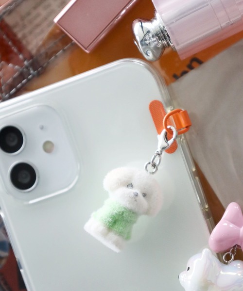 tiny tiny（ティニーティニー）の「チャームベース付きフロッキーアニマル[tiny tiny(ティニーティニー)]（スマホグッズ・レディース・その他2/その他1/その他3/その他4・0）」の4枚目の写真
