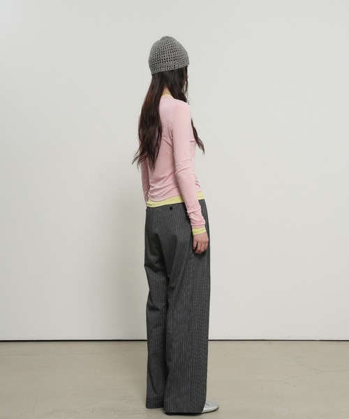 GENERAL IDEA(ジェネラルアイデア)の「【GENERAL IDEA】テンセルラウンドネックピンタックTシャツ / TENCEL ROUND NECK PINTUCK T-SHIRTS(Tシャツ/カットソー・レディース・ライトグレー/ネイビー/グリーン/ラベンダー/レモンイエロー/ピンク/ホワイト/ブラック・XL/L/M/S)」の22枚目の写真