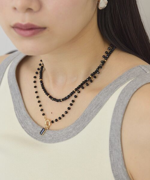 AMERICAN HOLIC（アメリカンホリック）の「【2点SET】 ビーズネックレス（ネックレス・レディース・ブラック・FREE）」の2枚目の写真