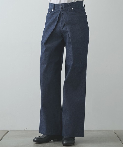 JOHN LAWRENCE SULLIVAN(ジョンローレンスサリバン)の「【JOHN LAWRENCE SULLIVAN】RIGID DENIM WIDE PANTS(デニムパンツ・メンズ・ブラック/インディゴブルー・46/44)」の9枚目の写真