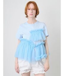 Tulle Docking Tshirt/チュールドッキング Tシャツ