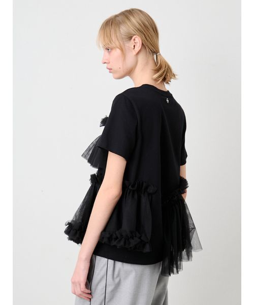 SORIN(ソリン )の「Tulle Docking Tshirt/チュールドッキング Tシャツ(Tシャツ/カットソー・レディース・サックスブルー/ブラック/ホワイト・38)」の20枚目の写真