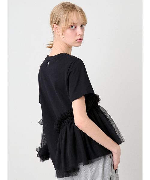 SORIN(ソリン )の「Tulle Docking Tshirt/チュールドッキング Tシャツ(Tシャツ/カットソー・レディース・サックスブルー/ブラック/ホワイト・38)」の21枚目の写真