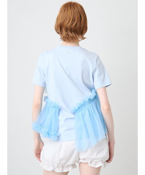 SORIN(ソリン )の「Tulle Docking Tshirt/チュールドッキング Tシャツ(Tシャツ/カットソー・レディース・サックスブルー/ブラック/ホワイト・38)」の14枚目の写真