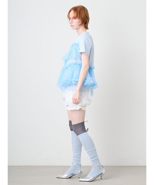 SORIN(ソリン )の「Tulle Docking Tshirt/チュールドッキング Tシャツ(Tシャツ/カットソー・レディース・サックスブルー/ブラック/ホワイト・38)」の16枚目の写真