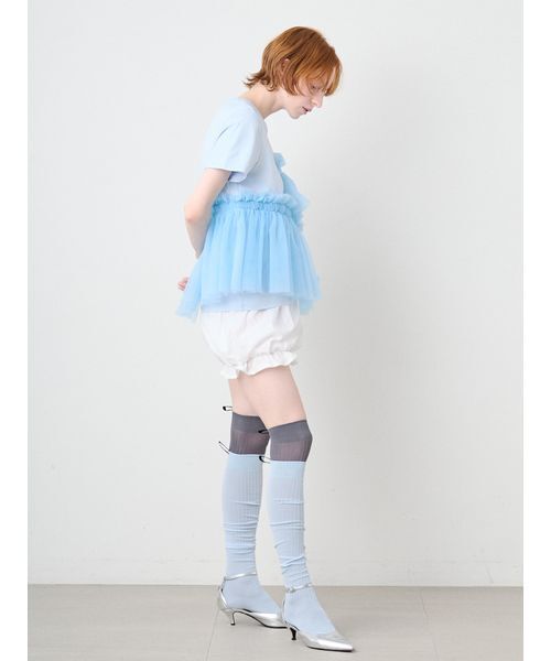 SORIN(ソリン )の「Tulle Docking Tshirt/チュールドッキング Tシャツ(Tシャツ/カットソー・レディース・サックスブルー/ブラック/ホワイト・38)」の17枚目の写真