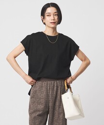 グロッシー フレンチスリーブ Tシャツ 制菌