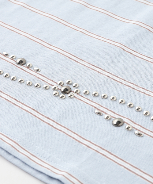 DAIRIKU(ダイリク)の「DAIRIKU / ダイリク "Waist Studs" Border Tank Tops(タンクトップ・メンズ・ブルー系その他・SMALL/MEDIUM)」の3枚目の写真
