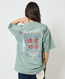【YOIDORE/ヨイドレ】 酒愛好家 刺繍Tシャツ/SAKE ネオンプリントTシャツ