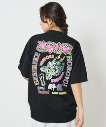 【YOIDORE/ヨイドレ】 酒愛好家 刺繍Tシャツ/SAKE ネオンプリントTシャツ