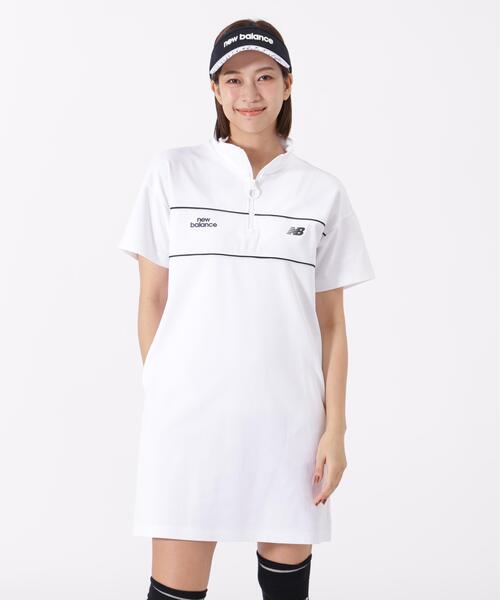 New Balance Golf ハーフジップワンピース M ホワイト セール】【new balance golf】スウェット ハーフジップ ワンピース