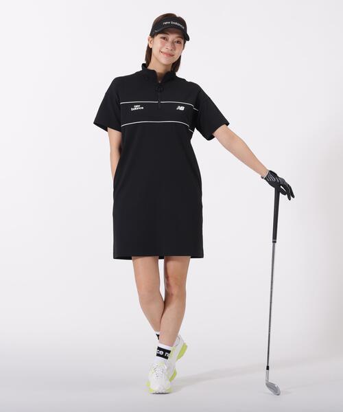 New Balance Golf(ニューバランスゴルフ)の「【new balance golf】スウェット ハーフジップ ワンピース (WOMENS)(ワンピース・レディース・ブラック/ホワイト・SMALL/MEDIUM/LARGE)」の4枚目の写真
