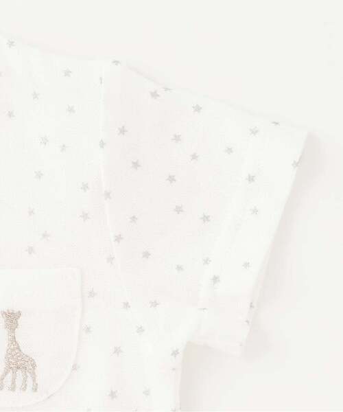 Sophie la girafe（ソフィーラジラフ）の「スターダストボディスーツ【日本製】（ロンパース・キッズ・オフホワイト・80ｃｍ/70cm/60cm）」の4枚目の写真
