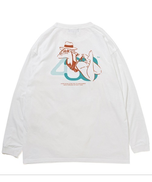 430（フォーサーティ）の「mlt5652- NF SUMMER GIRL L-S TEE カットソー(26-127)（Tシャツ/カットソー・メンズ・グリーン/ブラック系その他/アッシュ/サックスブルー/ブラック/ホワイト/ネイビー・2/1/0/3）」の2枚目の写真