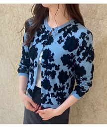 LE CIEL BLEU | フラワージャカードカーディガン / Flower Jacquard Cardigan(ニット/セーター)