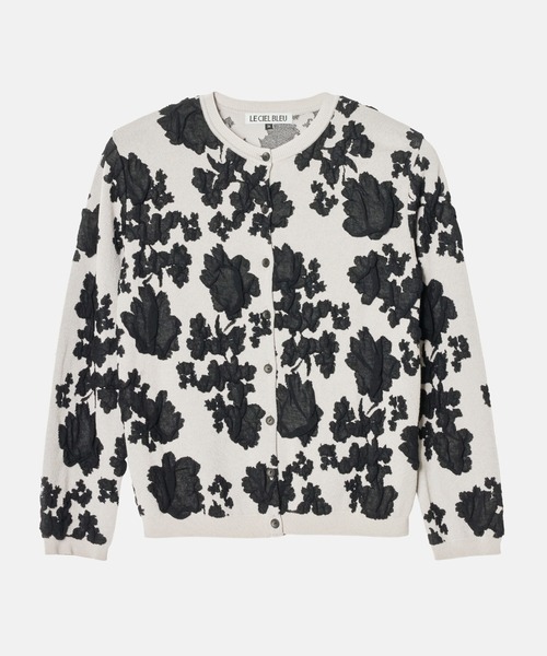 LE CIEL BLEU(ルシェルブルー)の「フラワージャカードカーディガン / Flower Jacquard Cardigan(ニット/セーター・レディース・ライトグリーン/ライトグレー/ライトブルー・36)」の10枚目の写真