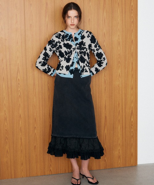 LE CIEL BLEU(ルシェルブルー)の「フラワージャカードカーディガン / Flower Jacquard Cardigan(ニット/セーター・レディース・ライトグリーン/ライトグレー/ライトブルー・36)」の21枚目の写真