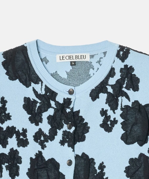 LE CIEL BLEU(ルシェルブルー)の「フラワージャカードカーディガン / Flower Jacquard Cardigan(ニット/セーター・レディース・ライトグリーン/ライトグレー/ライトブルー・36)」の22枚目の写真