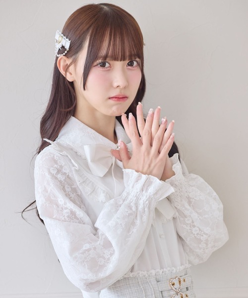 ROJITA(ロジータ)の「ボウタイリボンブラウス(シャツ/ブラウス・レディース・ブラック/ピンク/ホワイト・FREE)」の5枚目の写真
