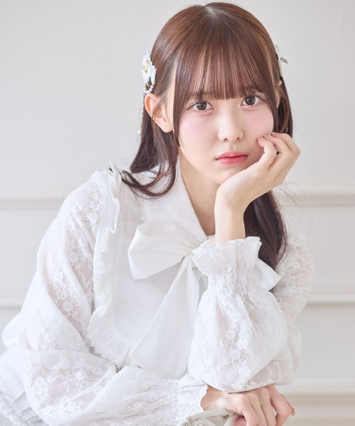 ROJITA(ロジータ)の「ボウタイリボンブラウス(シャツ/ブラウス・レディース・ブラック/ピンク/ホワイト・FREE)」の7枚目の写真
