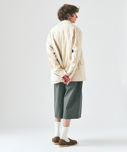 417 EDIFICE（フォーワンセブンエディフィス）の「デニムワイドショーツ（デニムパンツ・メンズ・チャコールグレー/ネイビー/レンガ/ブラック・LARGE/MEDIUM）」の10枚目の写真