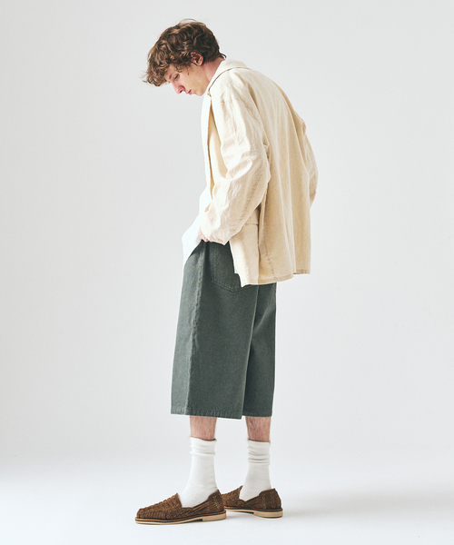 417 EDIFICE（フォーワンセブンエディフィス）の「デニムワイドショーツ（デニムパンツ・メンズ・チャコールグレー/ネイビー/レンガ/ブラック・LARGE/MEDIUM）」の11枚目の写真