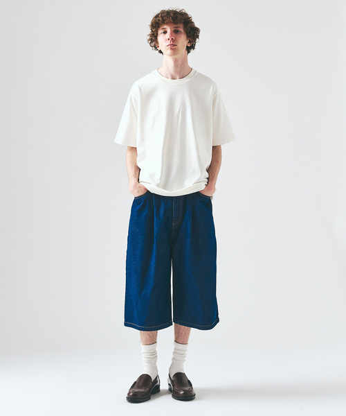 417 EDIFICE（フォーワンセブンエディフィス）の「デニムワイドショーツ（デニムパンツ・メンズ・チャコールグレー/ネイビー/レンガ/ブラック・LARGE/MEDIUM）」の17枚目の写真