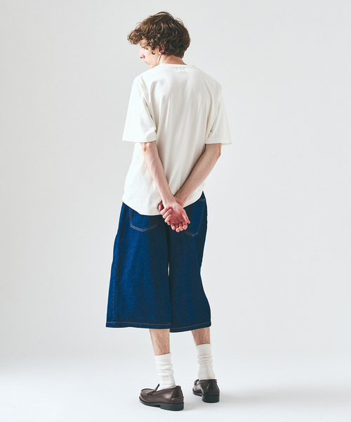 417 EDIFICE（フォーワンセブンエディフィス）の「デニムワイドショーツ（デニムパンツ・メンズ・チャコールグレー/ネイビー/レンガ/ブラック・LARGE/MEDIUM）」の18枚目の写真