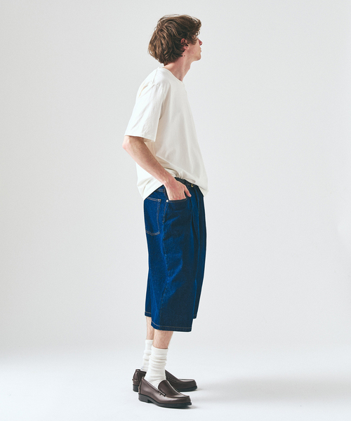 417 EDIFICE（フォーワンセブンエディフィス）の「デニムワイドショーツ（デニムパンツ・メンズ・チャコールグレー/ネイビー/レンガ/ブラック・LARGE/MEDIUM）」の19枚目の写真