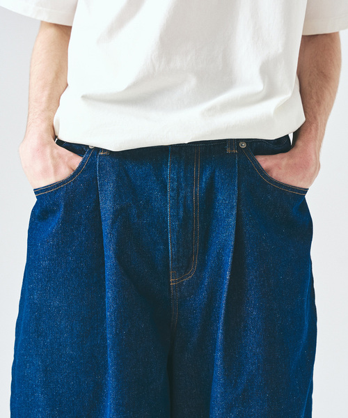 417 EDIFICE（フォーワンセブンエディフィス）の「デニムワイドショーツ（デニムパンツ・メンズ・チャコールグレー/ネイビー/レンガ/ブラック・LARGE/MEDIUM）」の21枚目の写真