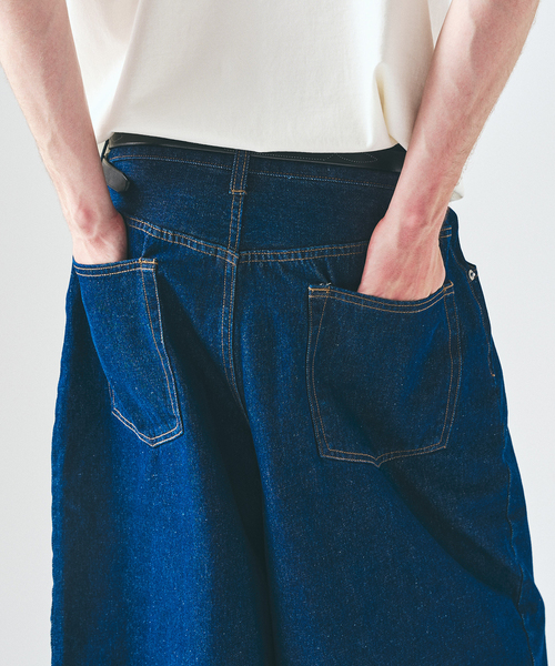 417 EDIFICE（フォーワンセブンエディフィス）の「デニムワイドショーツ（デニムパンツ・メンズ・チャコールグレー/ネイビー/レンガ/ブラック・LARGE/MEDIUM）」の22枚目の写真