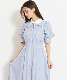 WILLSELECTION（ウィルセレクション）の「ラッフルパフスリーブシャツワンピース（ワンピース）」