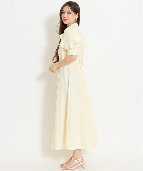 WILLSELECTION(ウィルセレクション)の「ラッフルパフスリーブシャツワンピース(ワンピース・レディース・イエロー/ブルー系その他/ホワイト系その他/ネイビー・FREE)」の13枚目の写真