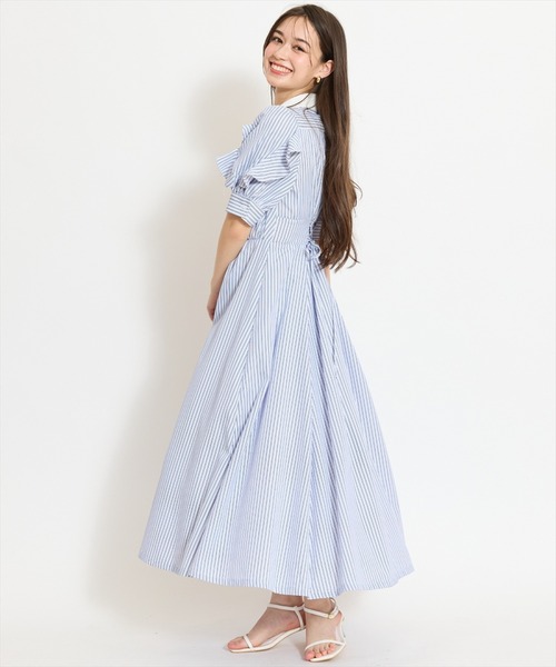 WILLSELECTION(ウィルセレクション)の「ラッフルパフスリーブシャツワンピース(ワンピース・レディース・イエロー/ブルー系その他/ホワイト系その他/ネイビー・FREE)」の20枚目の写真